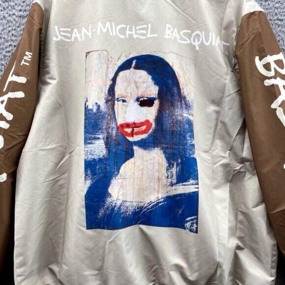 Jean Michel Basquiat x Members Only Bomber Mens Med Varsity Mona Lisa Streetwear - Picture 8 of 12